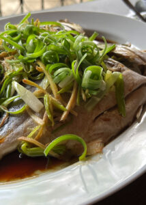 steamed pompano