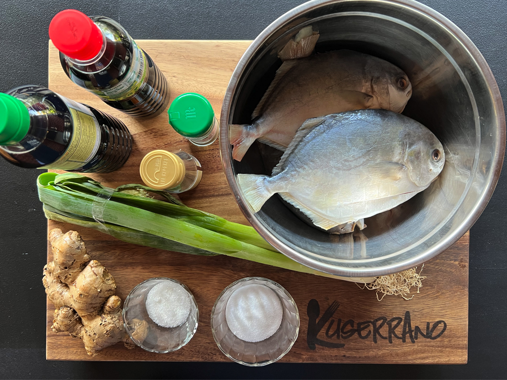 steamed pompano ingredients