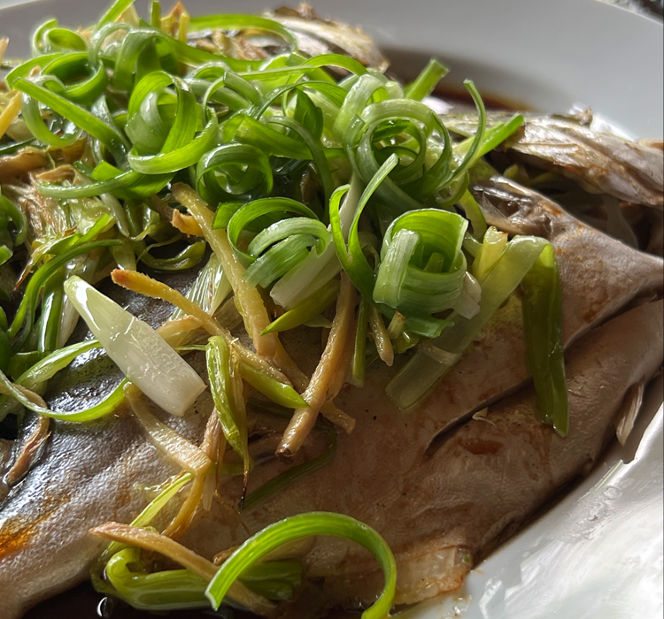 steamed pompano steamed fish