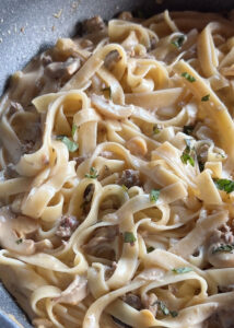 creamy longganisa pasta